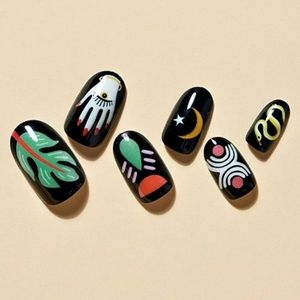 3/$30! Brand New Press On Nails | Mystical Trendy | Fake Oval Nails